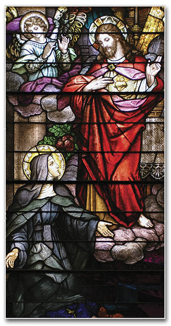 Aparición del Sagrado Corazón de Jesús a Santa Margarita María Alacoque – Iglesia de San Patricio, Nueva Orleans (Estados Unidos)
